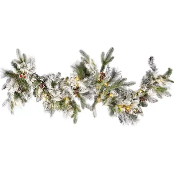 Vánoce Beliani Sundo zasněžená girlanda 180 cm 40 LED teplá bílá