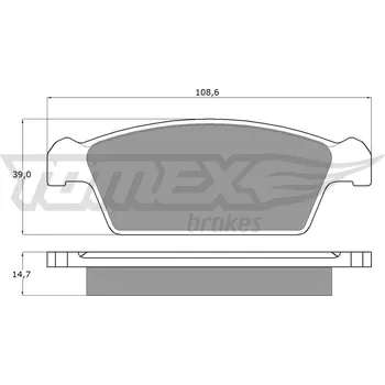 Brzdová destička Sada brzdových destiček, kotoučová brzda TOMEX Brakes TX 10-75