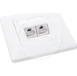 SX9-2-5E-STP-WH - zásuvka 2x RJ45 CAT5E STP