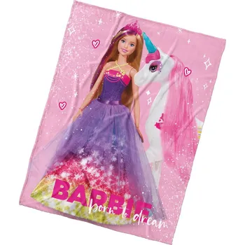 Dětská deka Dětská deka Barbie a Kouzelný Jednorožec 130x170 cm