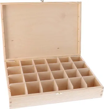 ČistéDřevo Dřevěná krabička na čaj 24 přihrádek