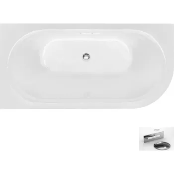 Vana Besco Akrylátová volně stojící vana Avita A-Line CC/SP 150x75 (160x75, 170x75), s přepadem Rozměry (cm): 150x75, Typ a barva výpustě: Alcaplast Click-Clack se šterbinovým přepadem, chrom, Orientace: Levá