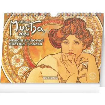 Kalendář Stolní kalendář Alfons Mucha 2024, 30 x 21 cm