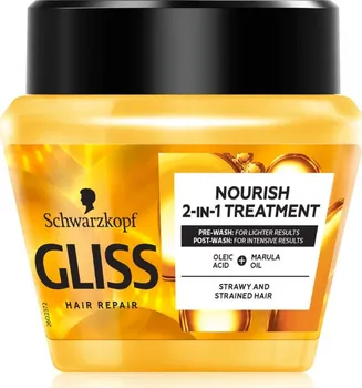 Vlasová regenerace Schwarzkopf Gliss Oil Nutritive maska proti roztřepeným konečkům 300 ml