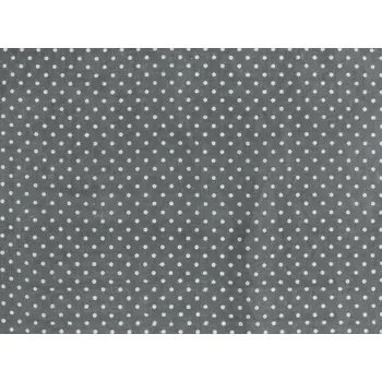 Bavlněná metráž / imitace lnu hrubší, puntík, barva 3 šedá neutrální