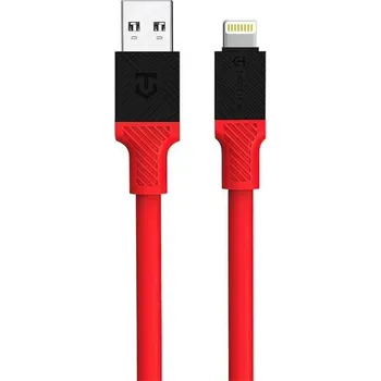 Datový kabel Nabíjecí a datový kabel Tactical Fat Man USB-A/Lightning 1m červený