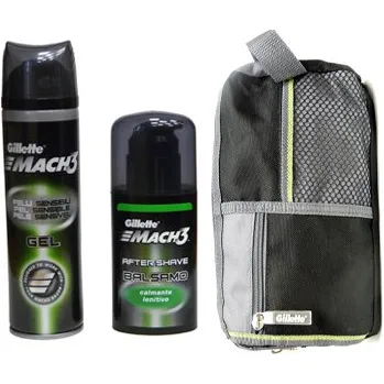 Kosmetická taška GILLETTE *GS MACH3 Gel 200ml+Balzám 100ml+etue