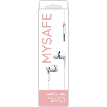 HF Stereo sluchátka Mysafe EAR35 - 3,5mm - bílé