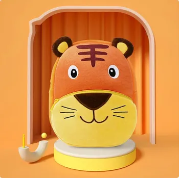 Dětský batoh Roztomilý dětský plyšový batůžek s motivem zvířátek Motiv: tygr B