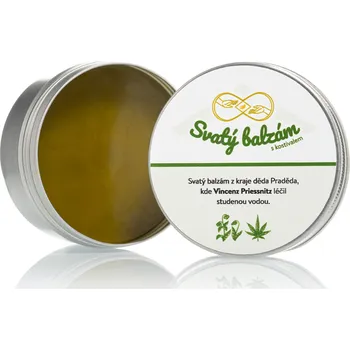 Bylinná léčivá mast Svatý Sedláček Svatý balzám s kostivalem a s CBD 80 ml