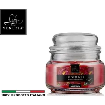 Aroma difuzér Lady VENEZIA Svíčka ve skle 40h DESIDERIO MELOGRAN