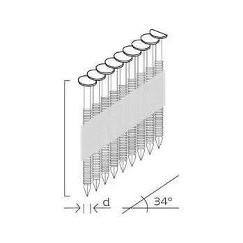 Hřebík KMR hřebíky 2,8x75 konvex (4000 ks)