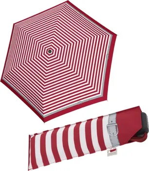 Deštník Doppler Carbonsteel Mini Slim Delight červený proužek