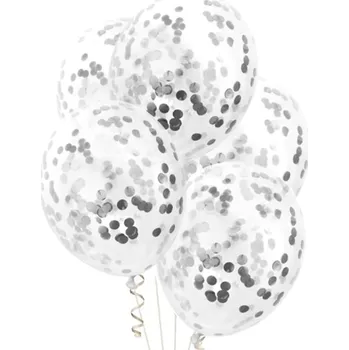 Balónek Party Pal Balonky se stříbrnými konfetami 4 ks