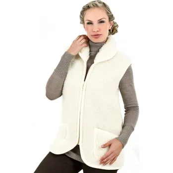 Dámská vesta Vesta z ovčí vlny Pyrenees S-XL bílá, Barevné varianty Bílá, Velikosti XL 200-100-00079