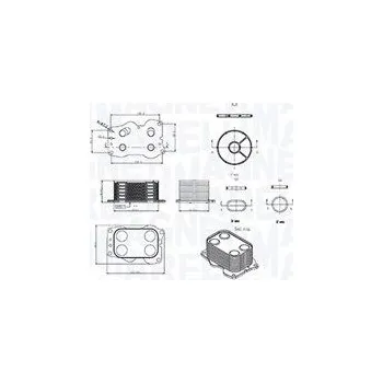 Chladič motoru Olejový chladič, motorový olej MAGNETI MARELLI 350300000900