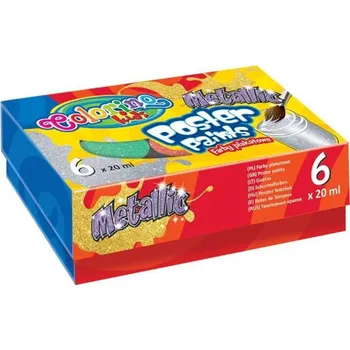 Výtvarná barva Plakátové barvy Colorino – 6 metalických barev