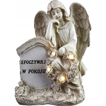 Vánoční dekorace Andílek figurka 21,5cm s LED