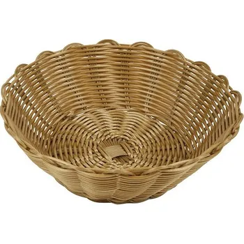 SVING Košíček na pečivo, pr. 25 cm, v. 8,5 cm, kulatý, polyratan