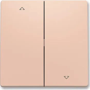 vypínač ABB - Zoni, Kryt spínače žaluziového dělený, s potiskem, pudrová