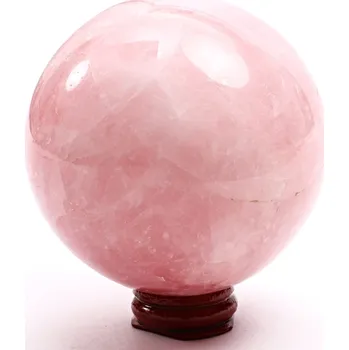 Drahý kámen Magieprirody.cz Růženín koule 82 mm 783 g přírodní kámen + dřevěný podstavec #B136