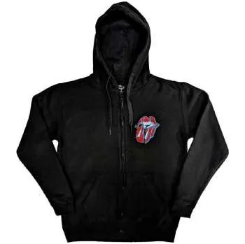 Pánská mikina Merch The Rolling Stones: The Rolling Stones Unisex Zipped Hoodie: Hackney Diamonds Stars (back Print) (large) L