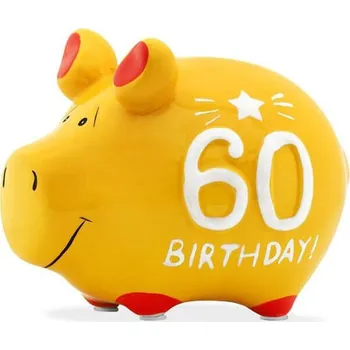 Žertovný předmět Keramická pokladnička prasátko 60 let