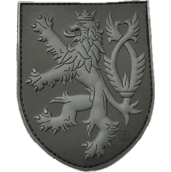 Nášivka ArmyČastolovice.cz Nášivka ČESKÝ LEV plastová ČERNÁ