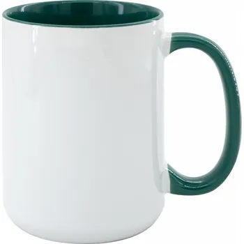 AveTech Zelený maxi hrnek 450 ml - barevný vnitřek a ucho