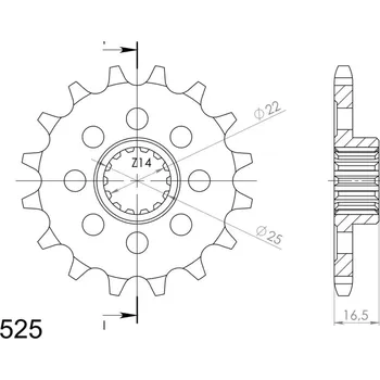 Řetězová sada pro motocykl Řetězové kolečko SUPERSPROX CST-741:15 15 zubů, 525