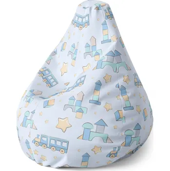 Sedací pytel Sablio Sedací vak Pear Stavebnice a vláčky - 70 x 95 x 15 cm