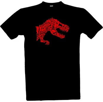 Pánské tričko Tričko s potiskem t-rex červený pánské