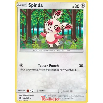 Sběratelská karetní hra Spinda 102/149 - Sun & Moon Typ karty: Non-Holo