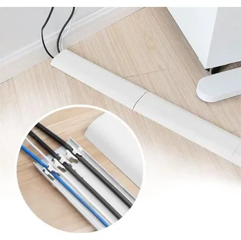 Organizér kabelů BÍLÁ LIŠTA PLASTOVÁ 29,7×8,5×1,5 cm PRO 7 KABELŮ