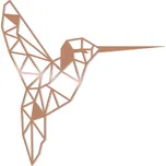 Nástěnná kovová dekorace BIRD 44 cm měděná