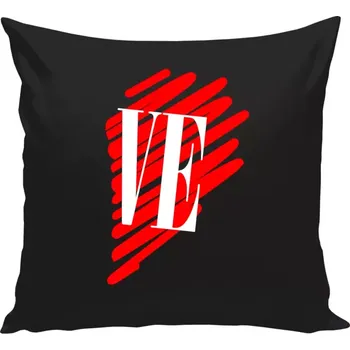 Polštář Polštář černý 40x40 cm Srdce LOVE - VE