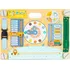 Activity board ECOTOYS Dřevěná oboustranná manipulační senzorická deska s hodinami