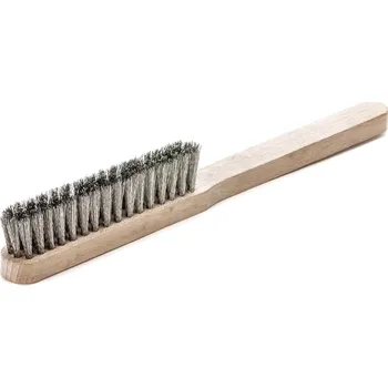 Drátěný kartáč Lessmann 126401 | Jemný kartáč 4-radová, ocelový drát, zvlněný 0,15