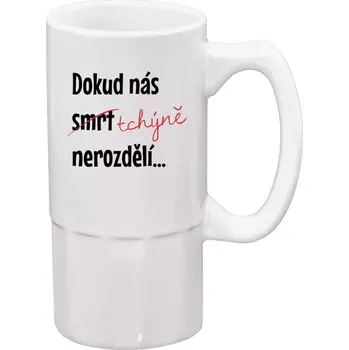 Sklenice Vtipný půllitr - Dokud nás tchýně nerozdělí - 500 ml