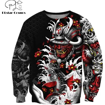 Pánská mikina Mikina s celoplošným potiskem 3D samurai Velikost: 7XL, Barva (Varianta): Mikina