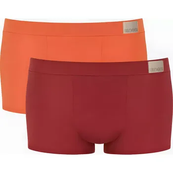 Pánské spodní prádlo Pánské boxerky GO Natural Hipster C2P - Sloggi tmavá kombinace oranžové (M018) 000L