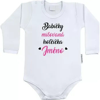 Kojenecký body Dětské body s dlouhým rukávem Babičky milovaná holčička se jménem