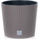 Prosperplast Rato Round Obal na květináč s vložkou, ø 30 cm, 27 cm, plast, mocca DRTUS300L7529U
