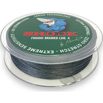 Šoková šňůra Shock Šedá 100 m Varianta: Šoková Šňůra Braided Line 4 Šedá 100 m 0,235 mm 11,60 kg
