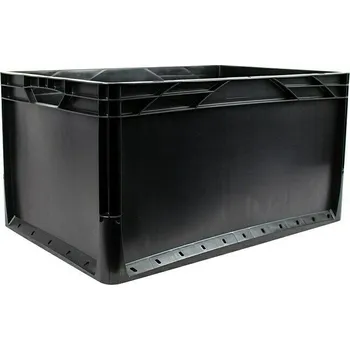 Úložný box Surplus Systems Eurobox, 60 × 40 × 32 cm, 62 l, černá 604032V-766