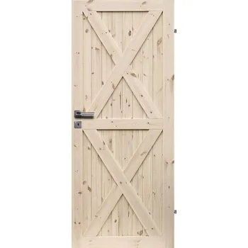 Interiérové dveře Loft Interiérové dveře 80 P, 846 × 1985 mm, masivní dřevo, pravé, borovice, plné&nbsp;Z40861