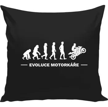 Polštář Polštář černý 40x40 cm Evoluce - motorkář