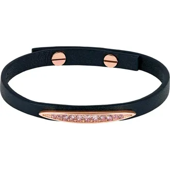 Náramek Dámský náramek Adore 5490370 Kůže Černá (17 cm)