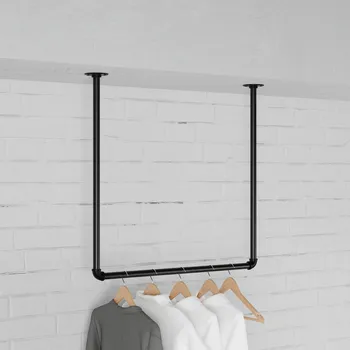 Nábytek Walteco AVA - Stropní tyč na šaty Rusticline Šířka x Výška: 820 x 740 mm