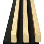 Akustický obkladový panel TASTIERA FLLOW, MDF, 2650 × 137 × 33 mm, dub saragossa